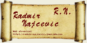 Radmir Najčević vizit kartica